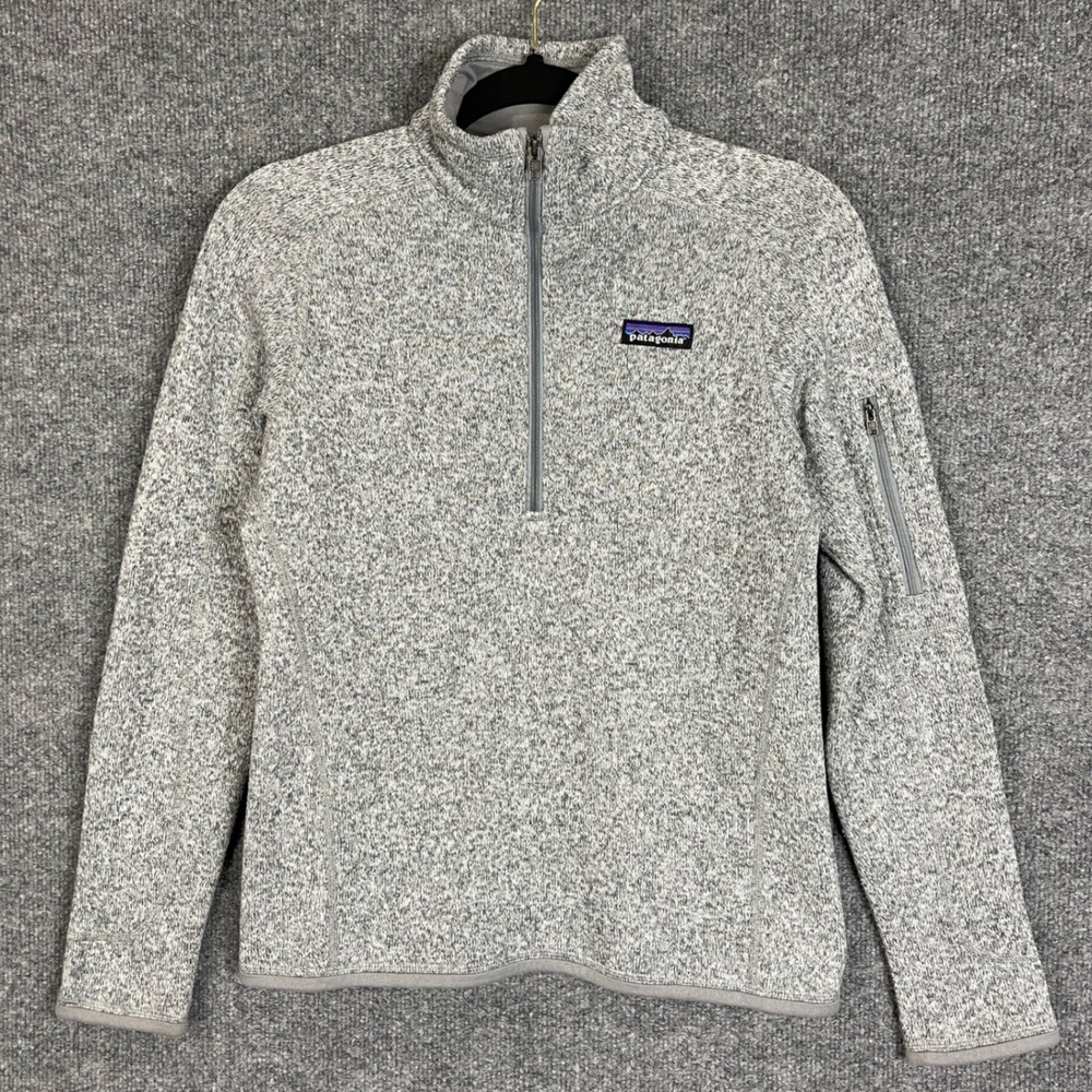 Patagonia Better Sweater Womens Small Gray 1/4 Zip Fleece Pullover
